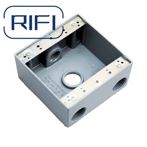 Two Gang Weatherproof Box 4 Hole