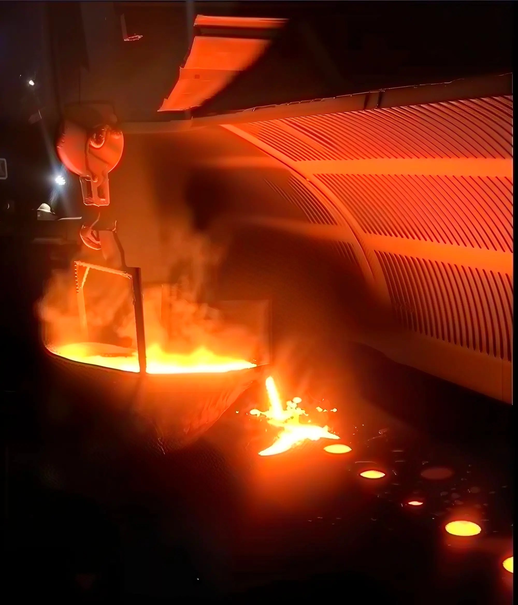 The cast white iron is heated to a high temperature (around 900–950°C) in a controlled environment and then slowly cooled. 